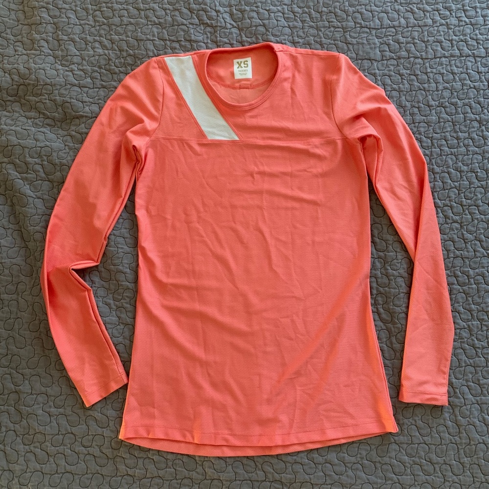 Tracksmith Coral Long Sleeve Running Shirt XS